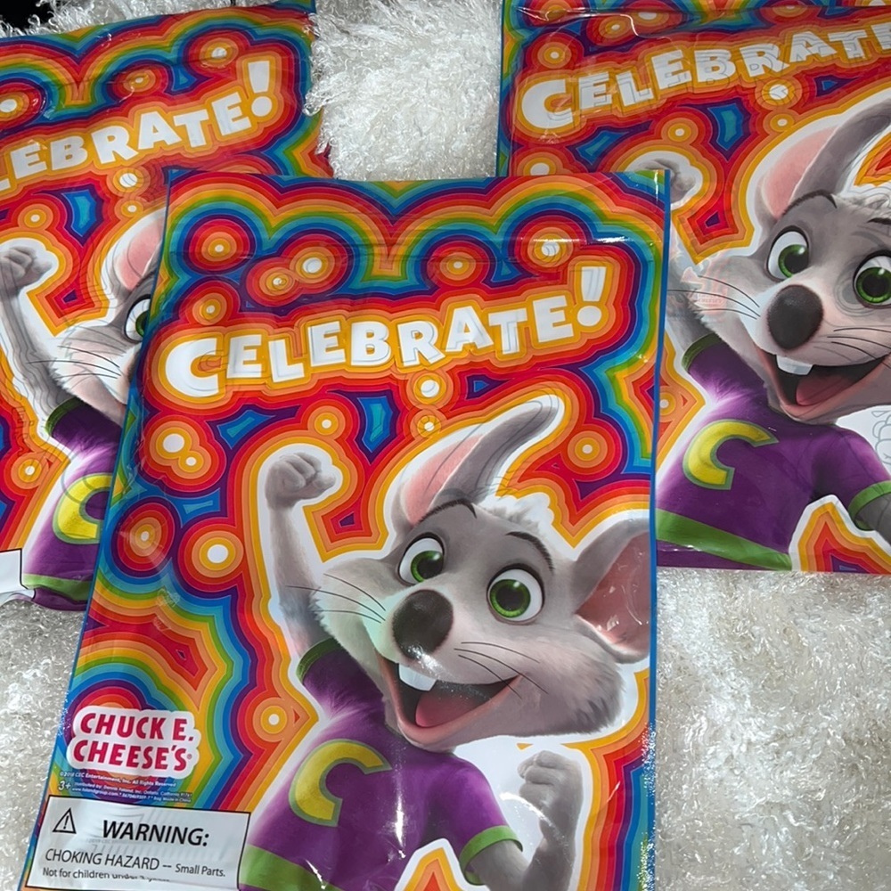 Chuck E. Cheese celebrate packs